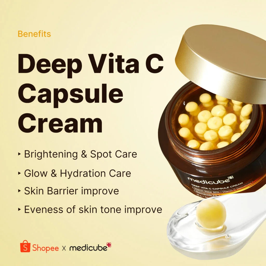 Medicube Deep Vitamin C Capsule Cream - Capsules For Wrinkles, Skin Radiance